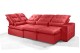 Sofá Retrátil Reclinável ELLOA DE CANTO COM CHAISE 3.65 x 1.80m ESTILO ESTOFADOS - Inca Velusoft COR "VERMELHO"