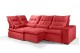 Sofá Retrátil Reclinável ELLOA DE CANTO COM CHAISE 3.65 x 1.80m ESTILO ESTOFADOS - Inca Velusoft COR "VERMELHO"