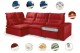 Sofá Retrátil Reclinável ELLOA DE CANTO COM CHAISE 3.65 x 1.80m ESTILO ESTOFADOS - Inca Velusoft COR "VERMELHO"